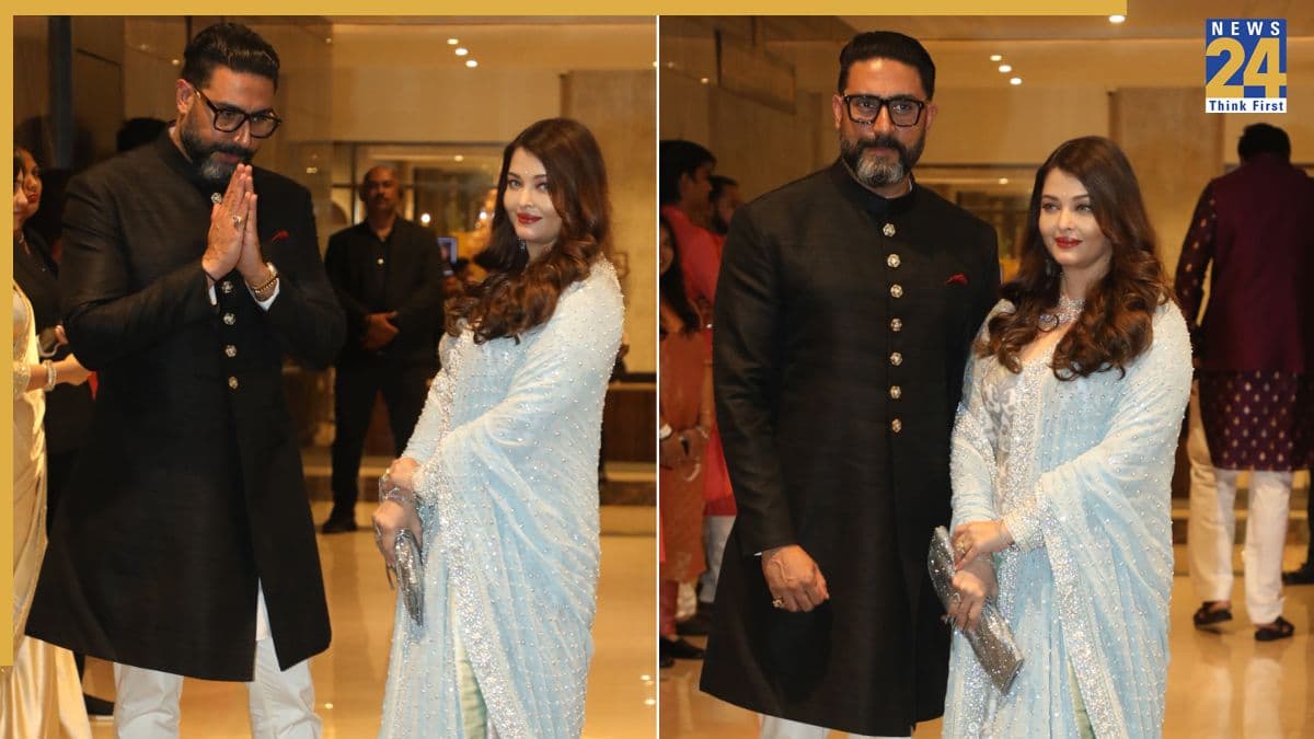 तलाक की खूब रही चर्चा, अब सचिन तेंदुलकर के बेटे की शादी में ऐश्वर्या राय-अभिषेक ने बढ़ाई रौनक, हाथों में हाथ डाले आए नजर