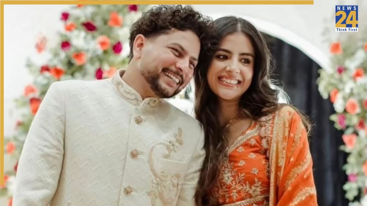 शादी से पहले मस्ती के मूड में दिखे कुलदीप यादव और वंशिका चड्ढा, मेहंदी सेरेमनी का वीडियो वायरल