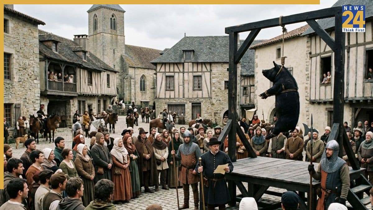 pig hanged in france pig hanged in france