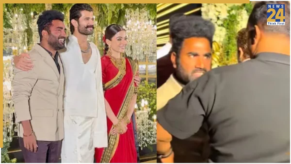 विजय-रश्मिका के रिस्पेशन में जूनियर NTR के बॉडी डबल को किसने दिया धक्का? घटना की वजह भी रिवील