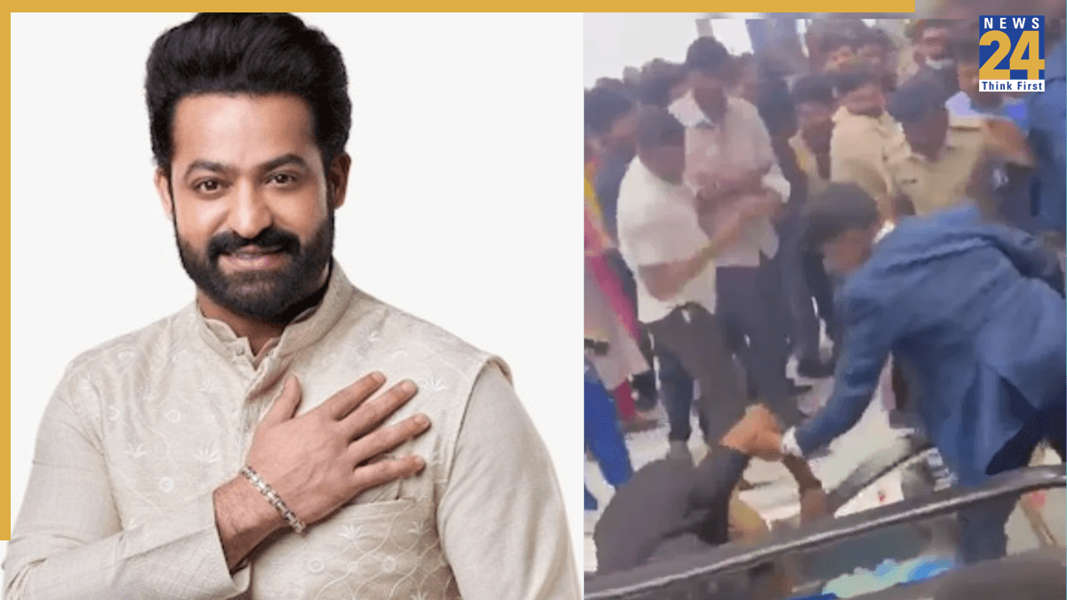 Jr. NTR के अस्पताल पहुंचते ही बेकाबू हुई भीड़, एस्केलेटर टूटा, पुलिस ने किया लाठीचार्ज