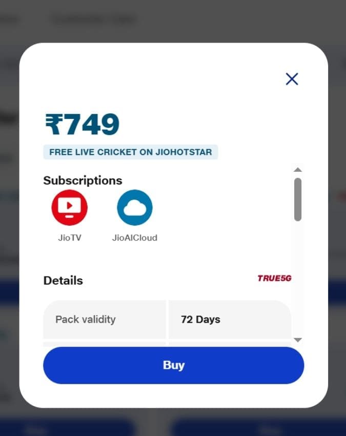 749 वाला प्लान