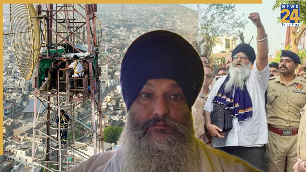 Gurjeet Singh Khalsa Climbs Down from BSNL Tower