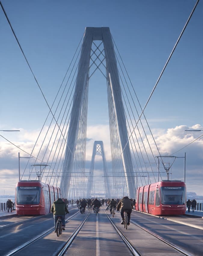 क्रुनुवुरेंसिल्टा ब्रिज (Kruunuvuorensilta Bridge)