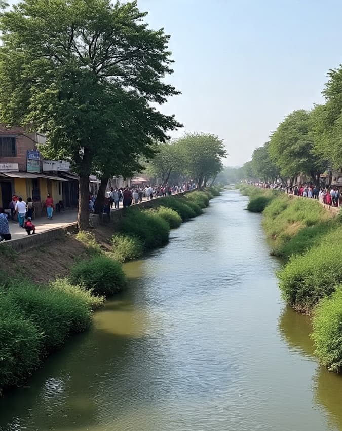 नदी में लौटने लगा पानी