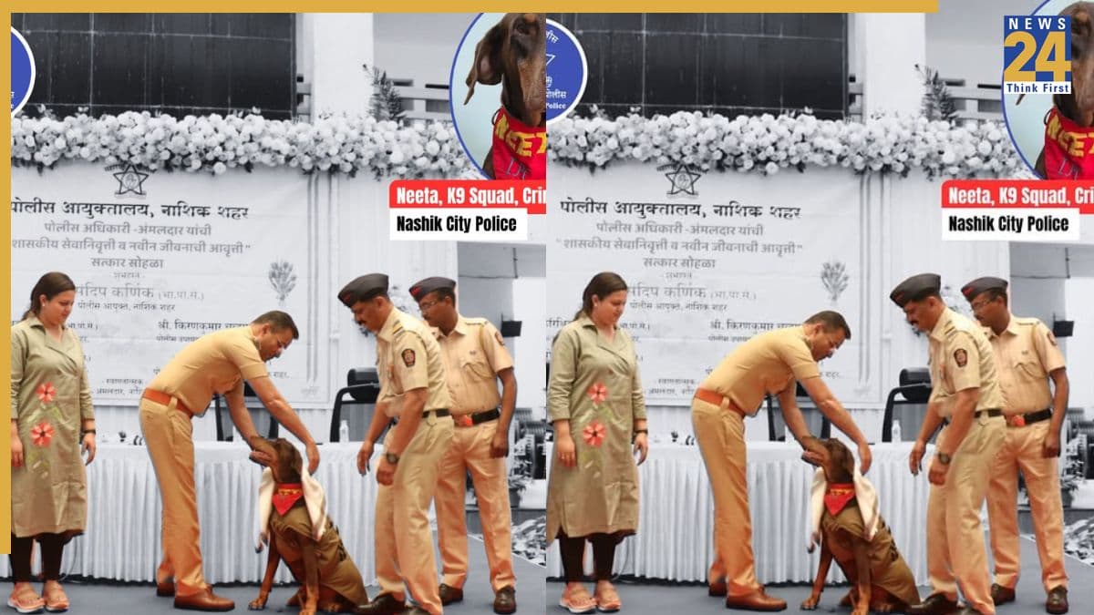 नाशिक पुलिस की ‘साइलेंट वॉरियर’ K9 नीता रिटायर, 10 साल की सेवा को मिला सलाम