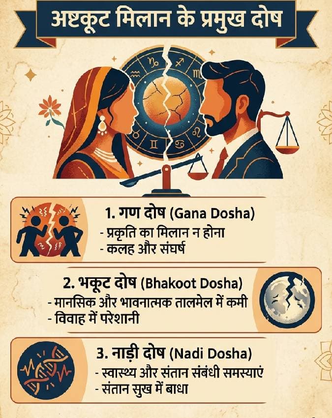 अष्टकूट मिलान के दोष