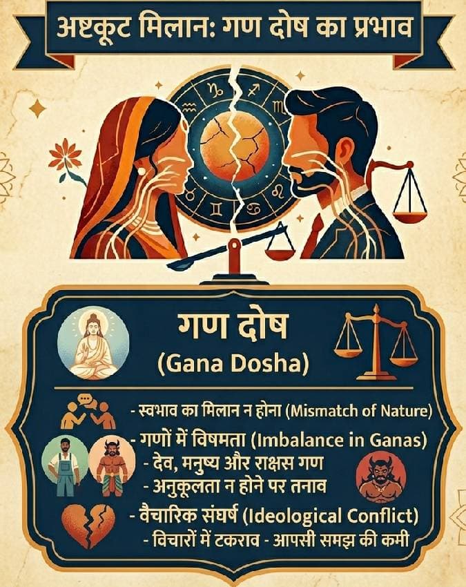 गण दोष से होता है स्वभाव का टकराव