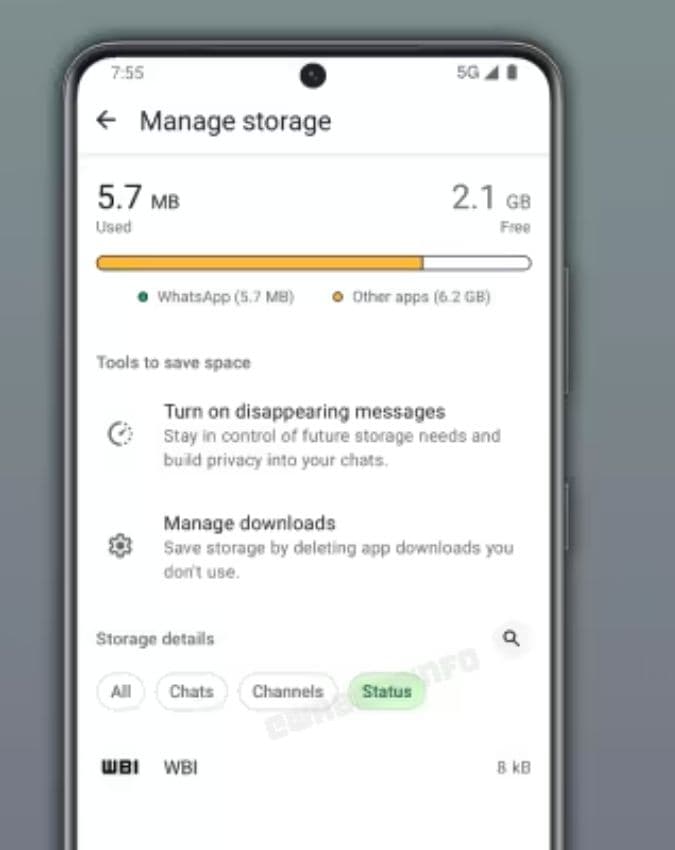 Manage Storage सेक्शन में मिलेगा नया ऑप्शन