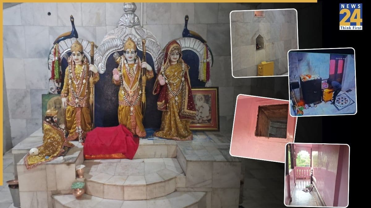 भगवान भी नहीं सुरक्षित! मंदिर से चांदी के मुकुट चोरी, CCTV में कैद हुए चोर