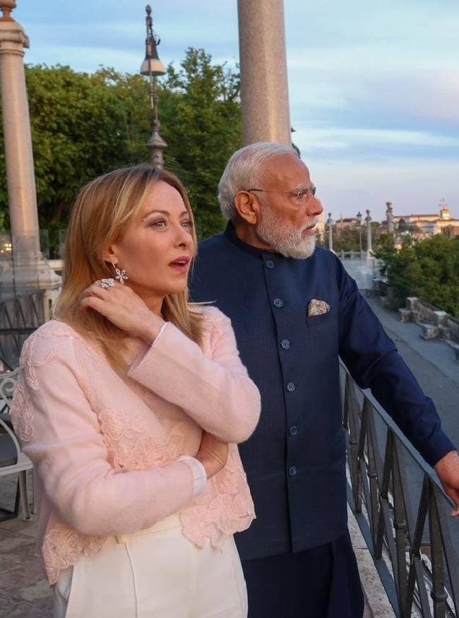मेलोनी ने गर्मजोशी ये किया स्वागत