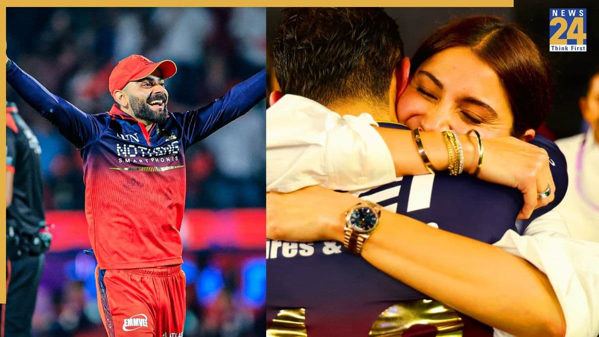 IPL 2026 के फाइनल में एंट्री के बाद अनुष्का शर्मा को गले लगाकर क्यों भावुक हुए विराट कोहली? GT को ऐसे चिढ़ाया!