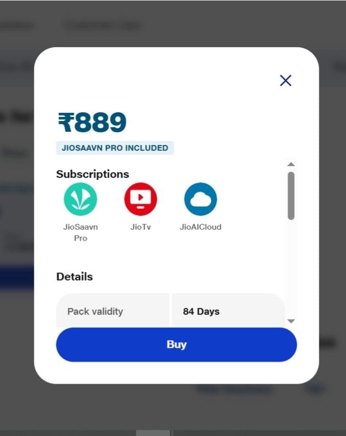 ₹889 में मिलेगा 84 दिनों का रिचार्ज