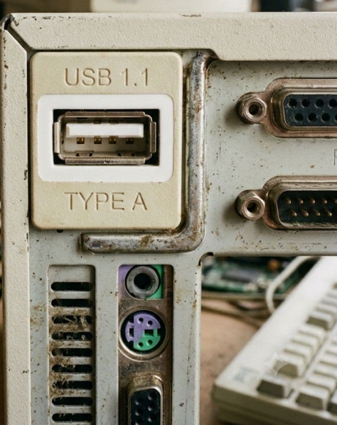 सफेद रंग वाले USB पोर्ट का मतलब