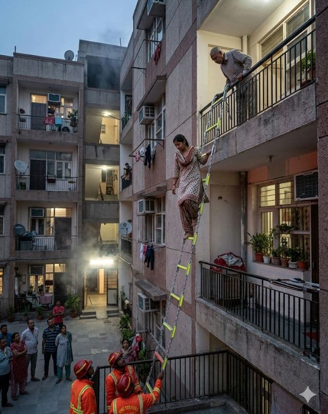 इमरजेंसी एस्केप लैडर (Emergency Escape Ladder)