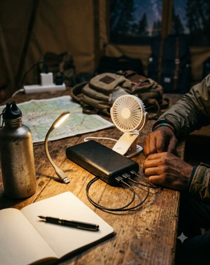 USB फैन और LED लाइट भी चलेंगे पावरबैंक से