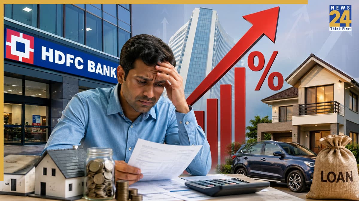 HDFC Bank Interest Rate Hike: देश के सबसे बड़े प्राइवेट बैंक ने दिया झटका, अब जेब पर भारी पड़ेगी कार और होम लोन की EMI