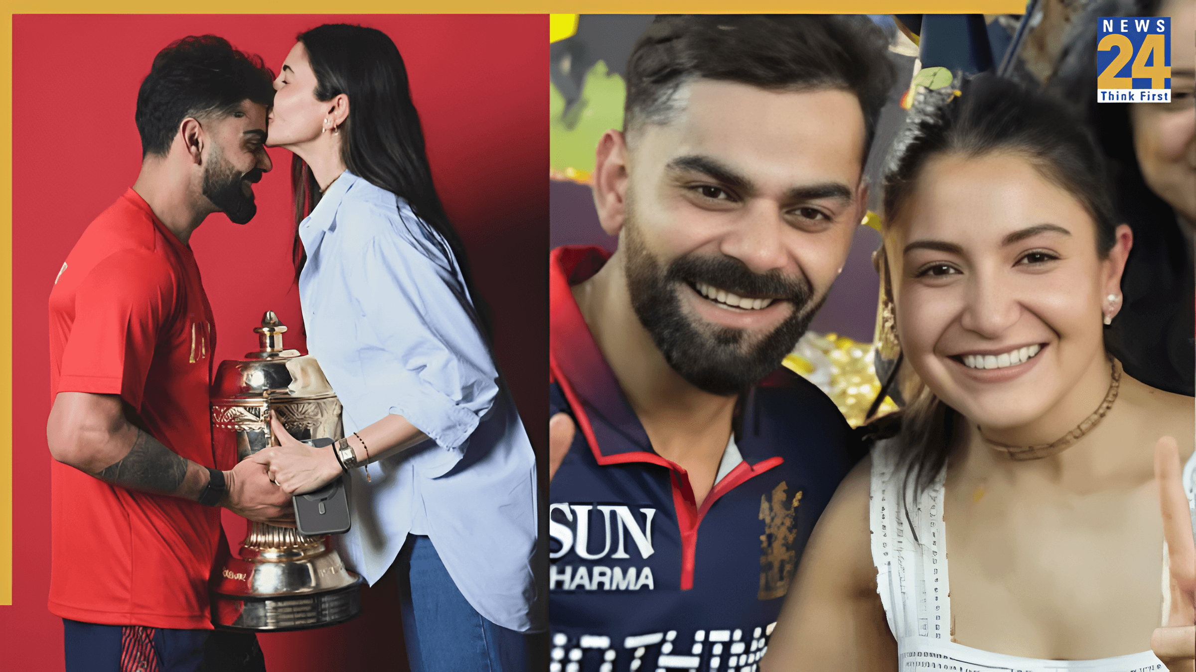 हाथ में ट्रॉफी, माथे पर किस… RCB की जीत के बाद छाया Virat-Anushka का प्यार, फोटो हुई वायरल