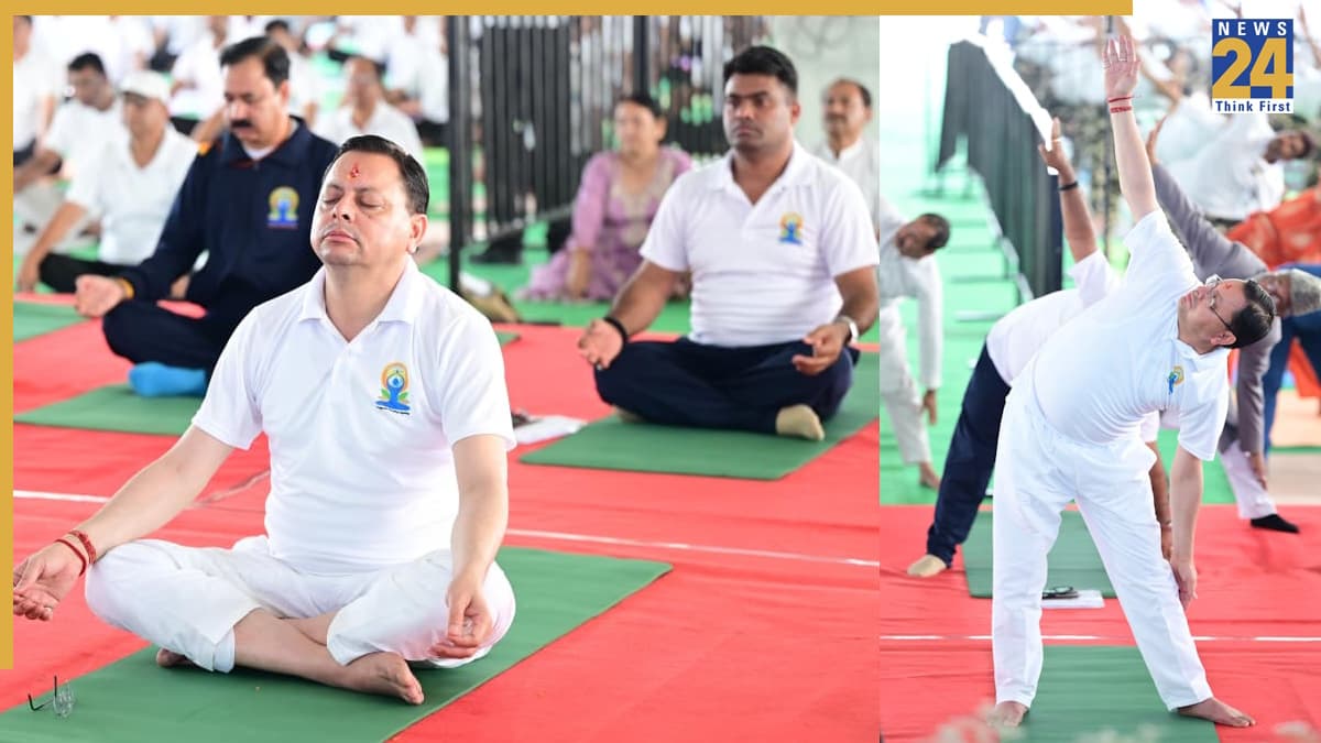 मुख्यमंत्री ने बनबसा में किया सामूहिक योगाभ्यास, योग को दैनिक जीवन का हिस्सा बनाने का किया आह्वान