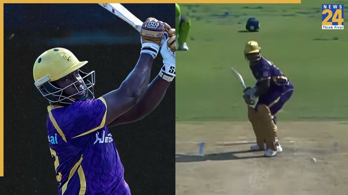6, 6, 6, 6, 6 और OUT! एक ओवर में 6 छक्के जड़ने से चूका KKR का स्टार बल्लेबाज, VIDEO ने तोड़ा फैंस का दिल