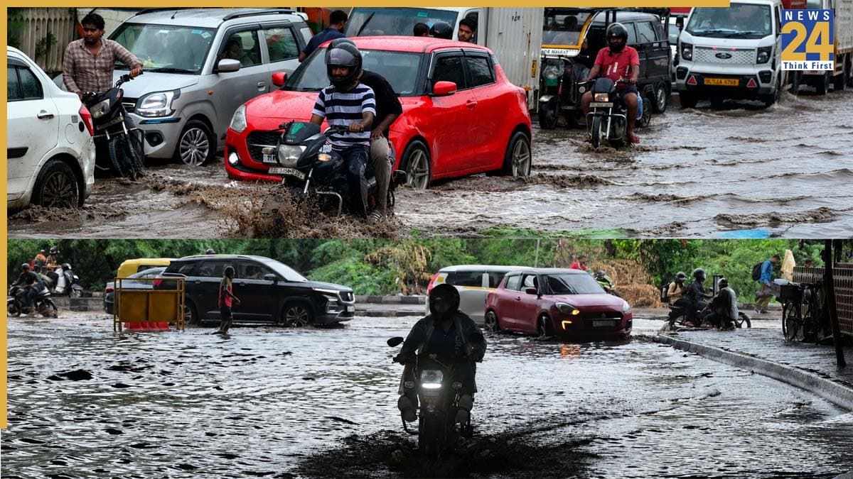 दिल्ली-NCR में 'आफत की बारिश', गर्मी से राहत के बीच सड़कों पर जलभराव ने बढ़ाई परेशानी; लगा जाम