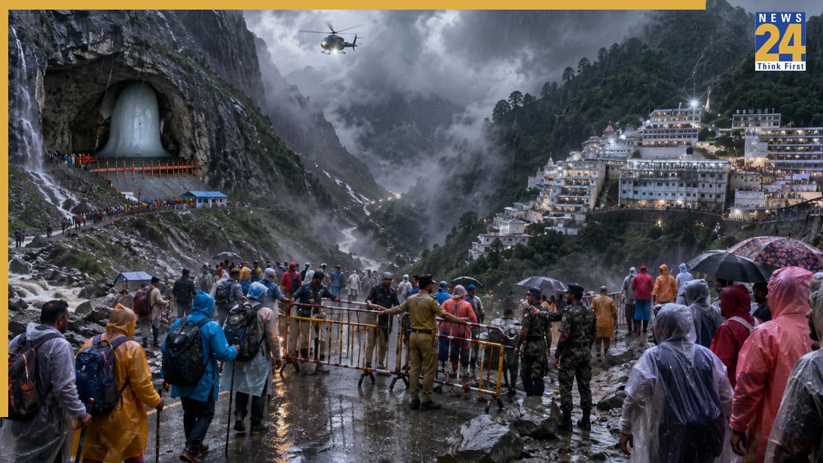 जम्मू-कश्मीर में भारी बारिश के चलते अमरनाथ यात्रा पर लगा ब्रेक, वैष्णो देवी यात्रा पर भी लगी रोक