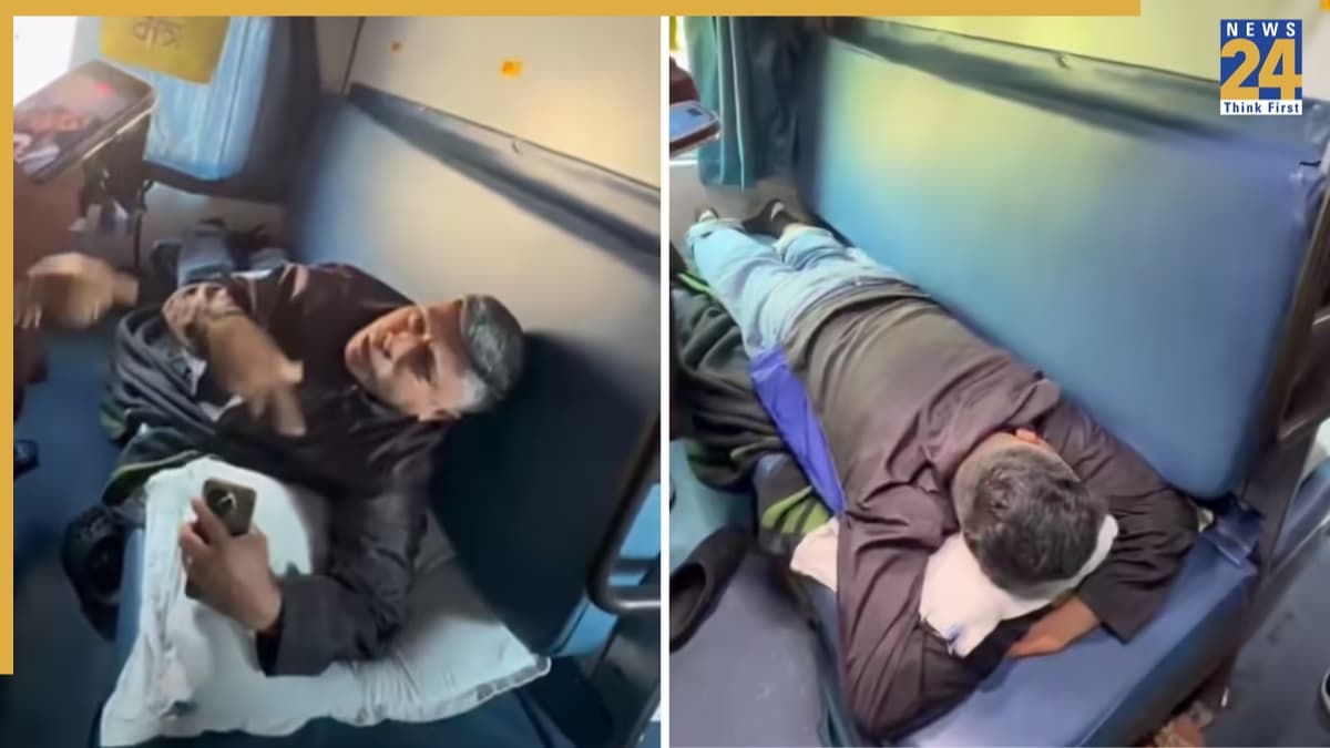 महिला की सीट पर सो रहा था शख्स, उठाने पर बोला- डोंट टच मी...; टीटीई के सामने बदले सुर