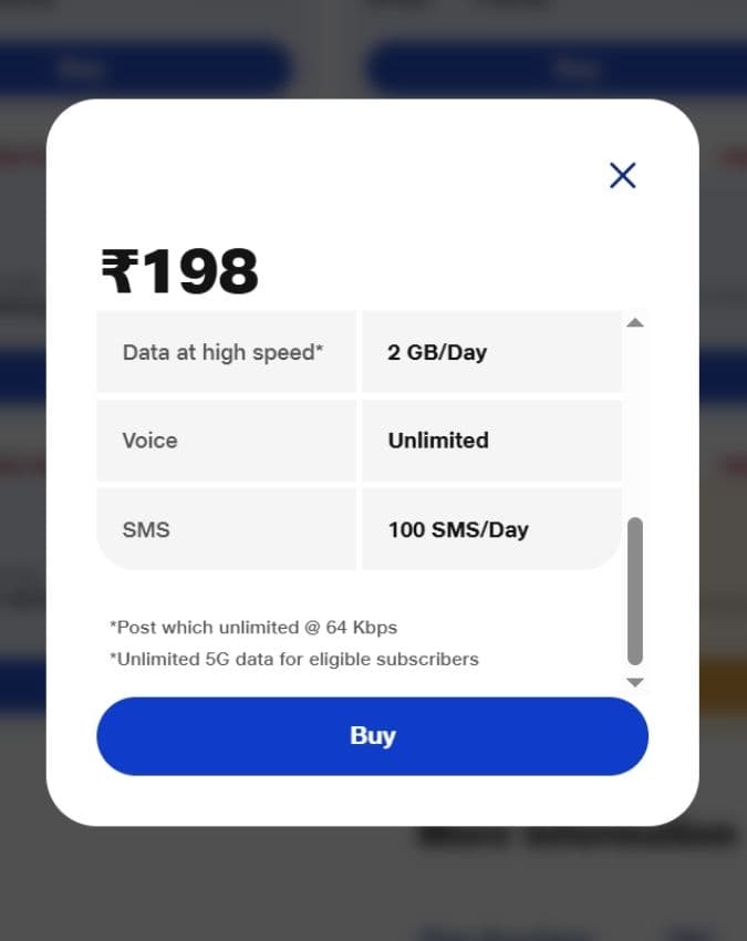 अनलिमिटेड कॉलिंग और 100 SMS