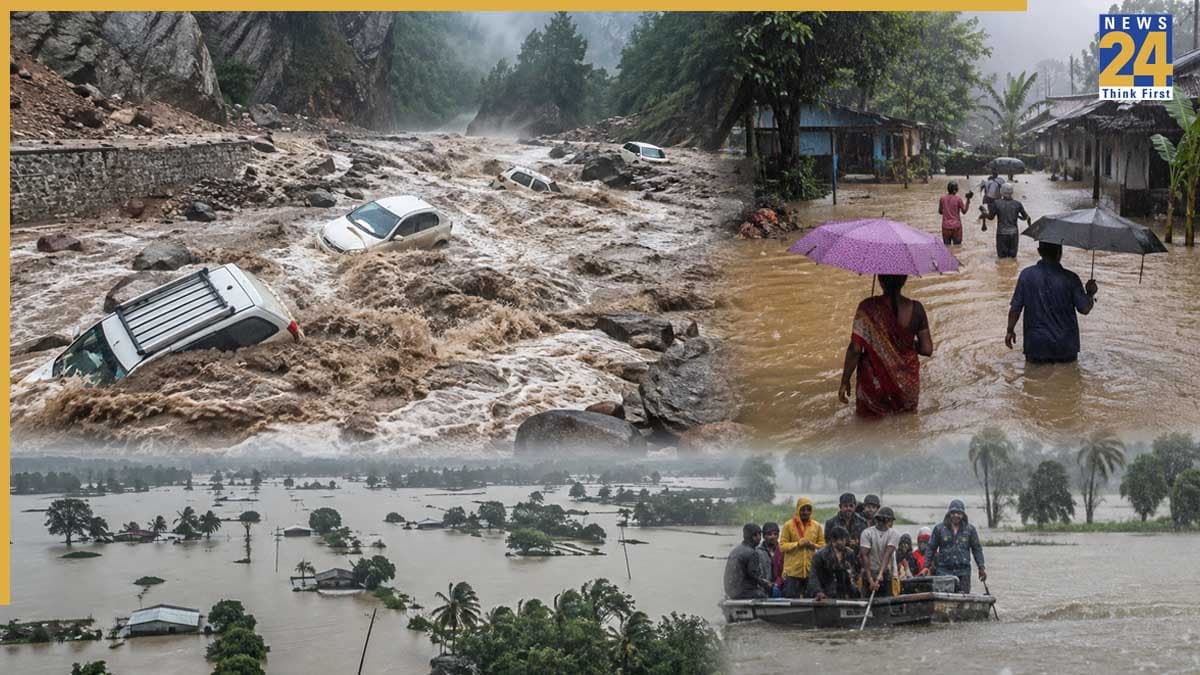 बारिश बनी आफत! जम्मू-कश्मीर में फ्लैश फ्लड से कई गाड़ियां बहीं, असम समेत कई राज्यों में मानसून का प्रकोप