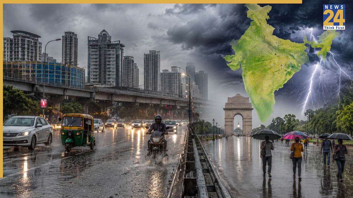दिल्ली-NCR में झमाझम बारिश, नोएडा-गाजियाबाद से गुरुग्राम तक बदला मौसम; IMD ने कई राज्यों के लिए जारी किया अलर्ट