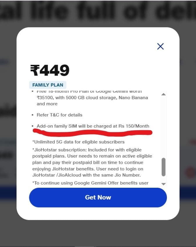 Add-On SIM के लिए कितना एक्स्ट्रा चार्ज देना होगा?