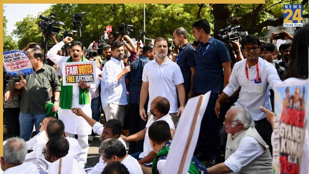 दिल्ली में SIR के विरोध में विपक्ष का मार्च, राहुल और प्रियंका गांधी समेत कई नेताओं को हिरासत में लिया गया