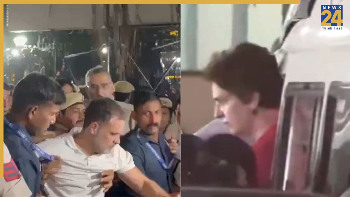 हिरासत में लिए गए प्रियंका गांधी-राहुल गांधी, आकाशवाणी भवन पर धरना दे रहे नेताओं को पुलिस ने हटाया
