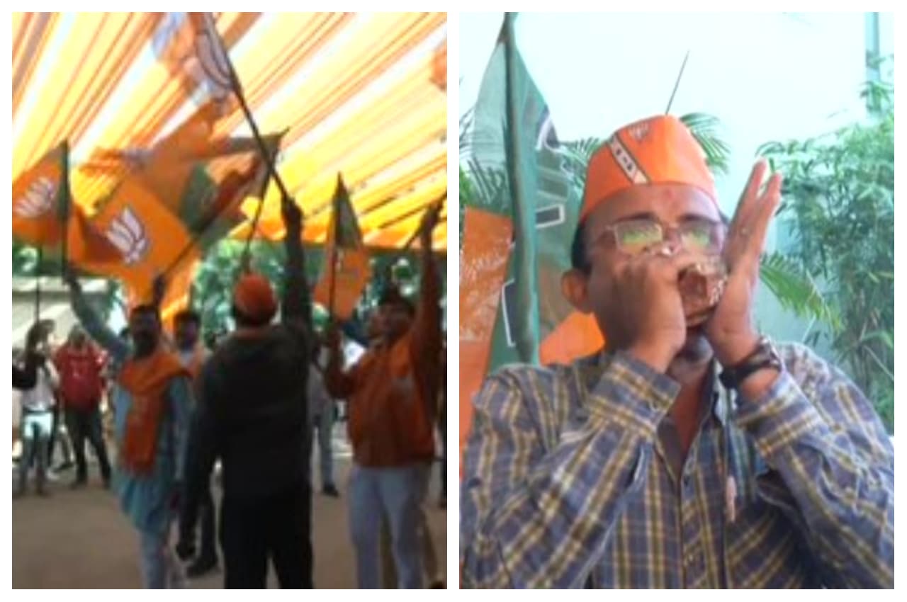 Gujarat Election Results 2022: रुझानों में ऐतिहासिक जीत की ओर बीजेपी, प्रदेश कार्यालय पर शंखनाद, कार्यकर्ताओं में जश्न का माहौल 