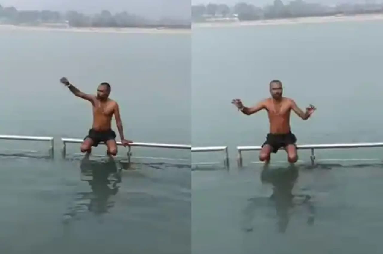 Viral Video: भक्तों की ओर से ये आदमी लगाएगा ठंडे पानी में डुबकी, सिर्फ 10 रुपये में होगी आपकी मान्यता पूरी!