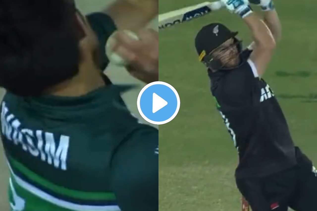 PAK vs NZ: Glenn Phillips का तूफान, क्रीज पर खड़े-खड़े ठोक डाला करारा छक्का, देखें वीडियो