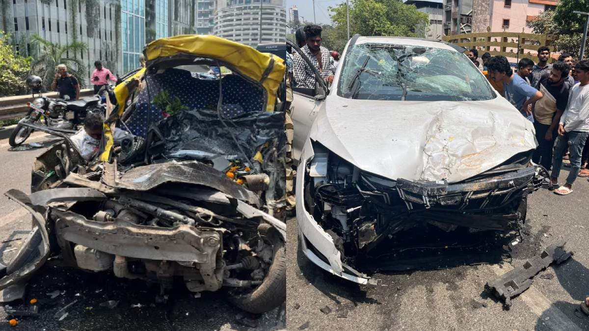 मुंबई में बड़ा हादसा: दो गाड़ियों के बीच भयंकर टक्कर, ड्राइवर समेत महिला की मौत