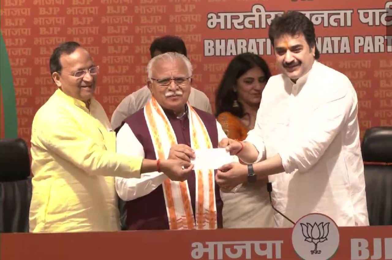 पूर्व विधायक कुलदीप बिश्नोई ने थामा भाजपा का दामन, मुख्यमंत्री मनोहर लाल खट्टर ने दिलाई सदस्यता
