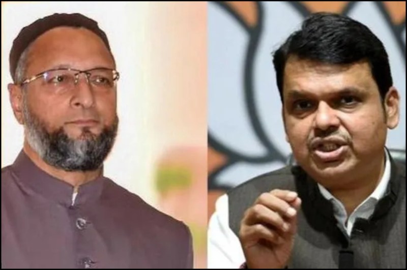 Asduddin Owaisi and Devendra Fadnavis