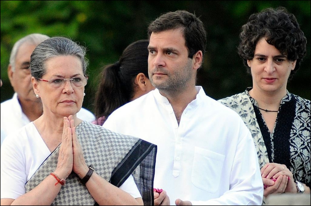 Sonia Gandhi, Rahul Gandhi and Priyanka Gandhi