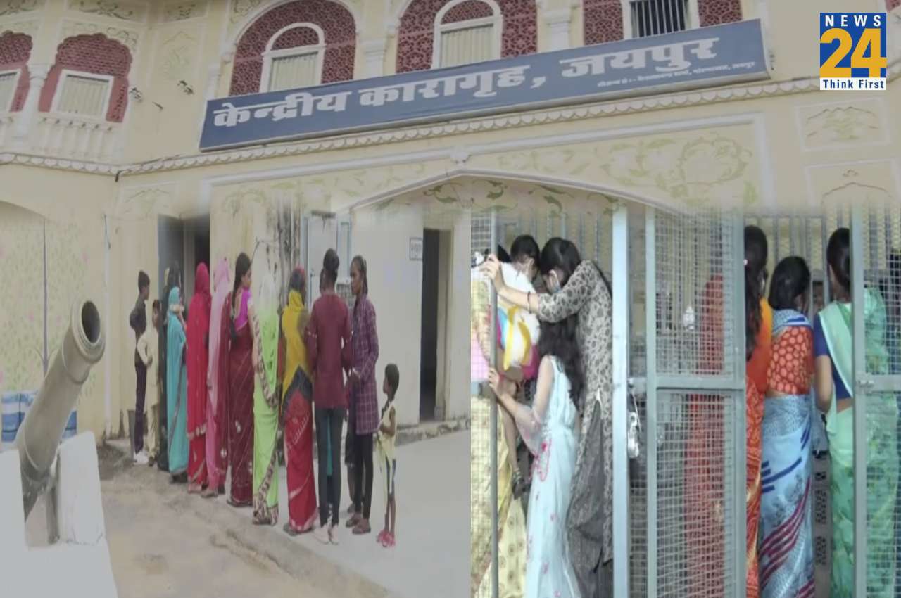 There was an atmosphere of happiness in Jaipur Central Jail on Rakshabandhan