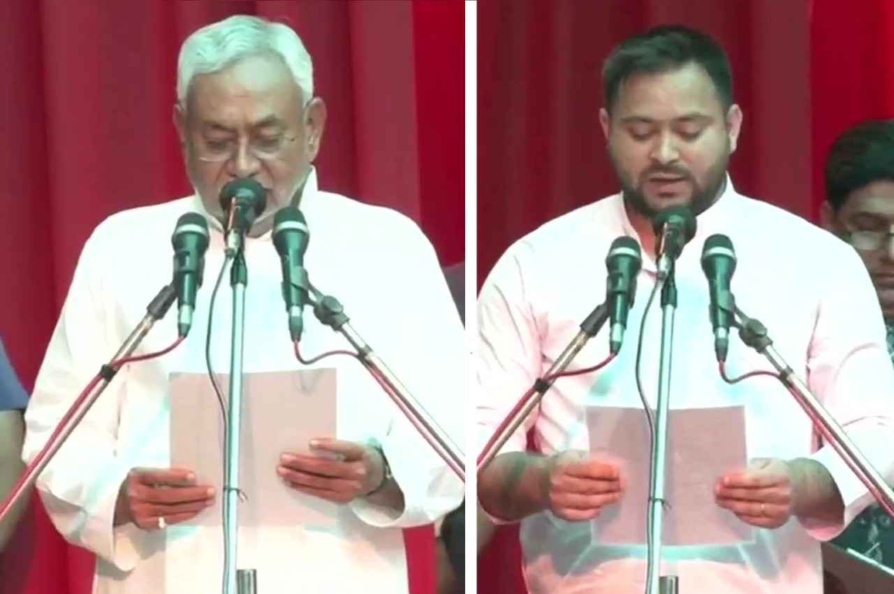 nitish tejashwi OATH CEREMANY