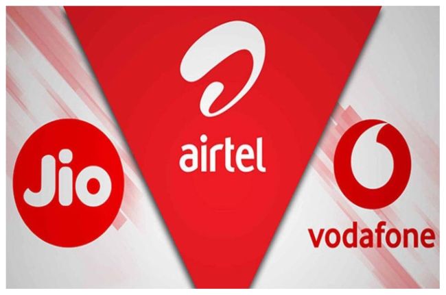 vodafone, jio, airtel