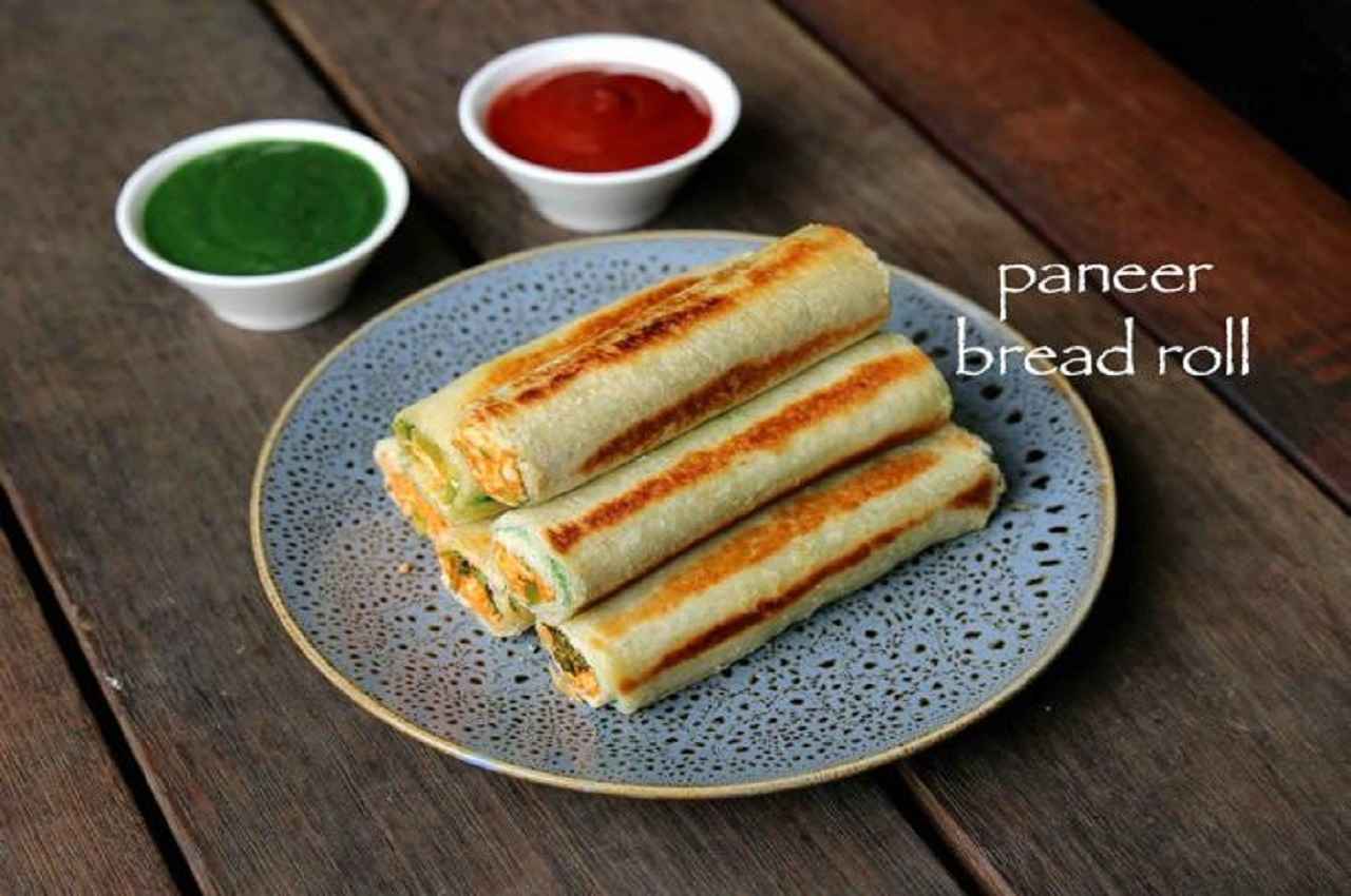 पनीर ब्रेड रोल पनीर ब्रेड रोल