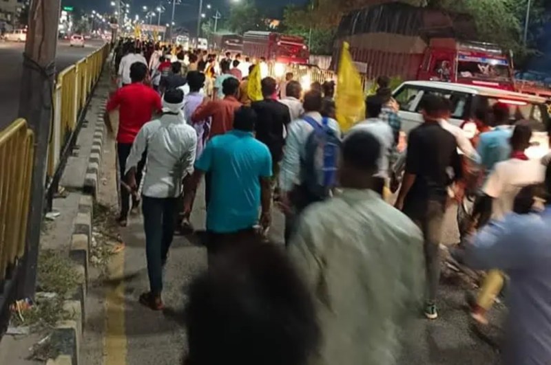 Late night commotion in Jaipur