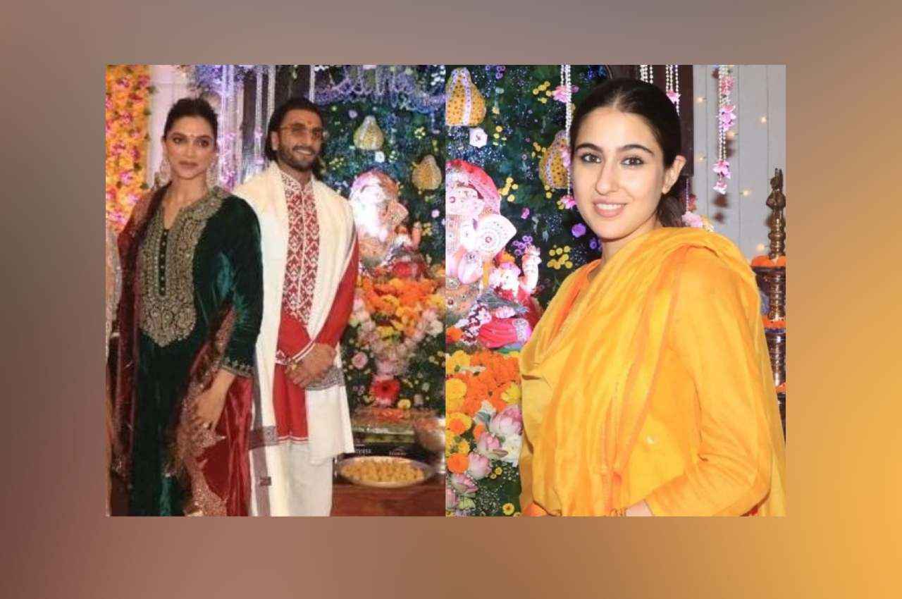 Ranveer Deepika: दीपिका-रणवीर संग स्पॉट हुईं सारा अली खान, गणपति पूजन में दिखे साथ