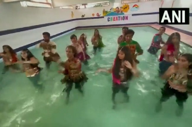 Organizing Garba in Swimming Pool