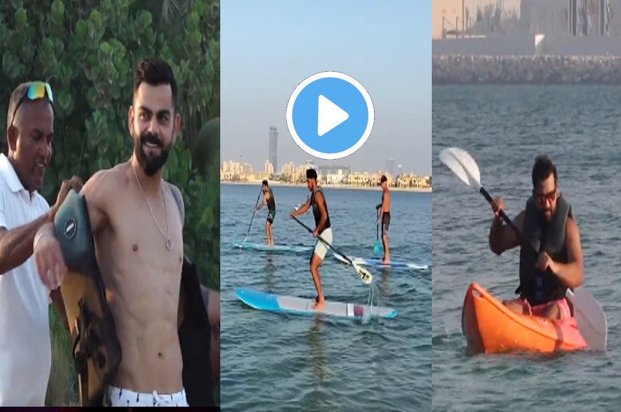 Asia cup team india players enjoying at Sea