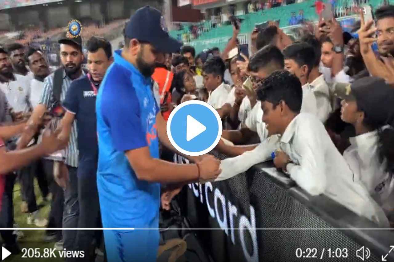 IND vs SA Rohit Sharma give autographs to Little Fan IND vs SA Rohit Sharma give autographs to Little Fan