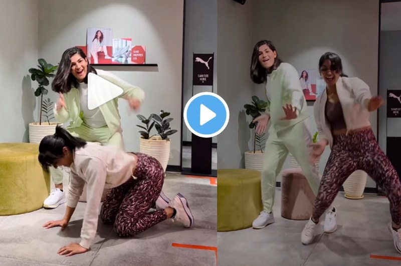 kaala chashma dance video of Cricketer harleen Deol and Yastika Bhatia